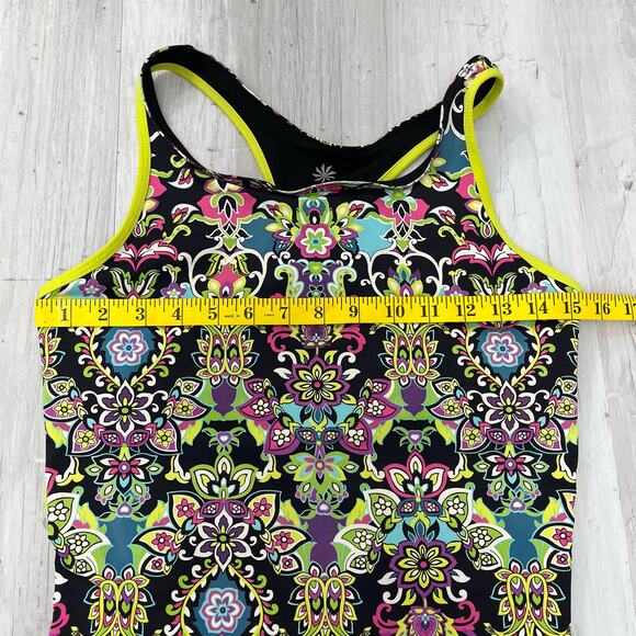 Athleta Paisley Floral Multicolor Reversible Racerback One Piece Swimsuit - Picture 6 of 10